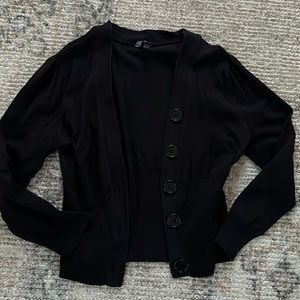 Black button up sweater